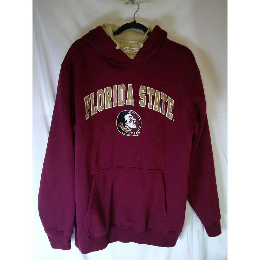 E5 Sport Florida‎ State Seminoles Spellout Hoodie Mens Large Maroon Embroidered